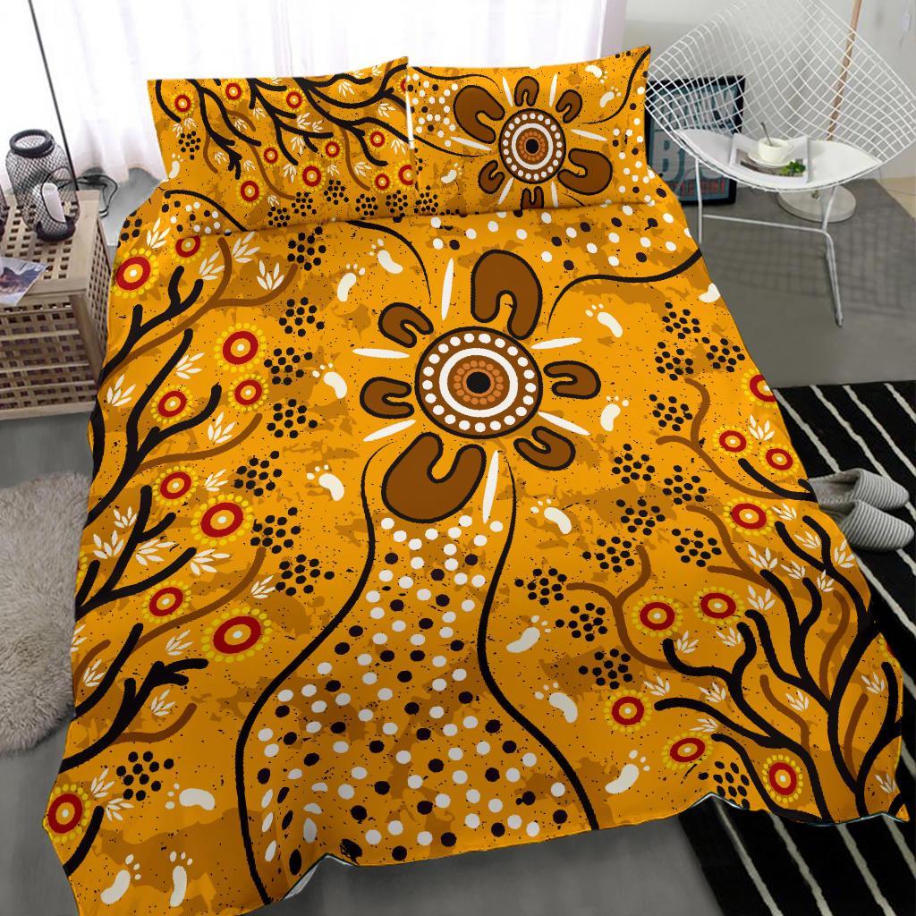 Bedding Set - Aboriginal Art In Spring Style - Vibe Hoodie Shop