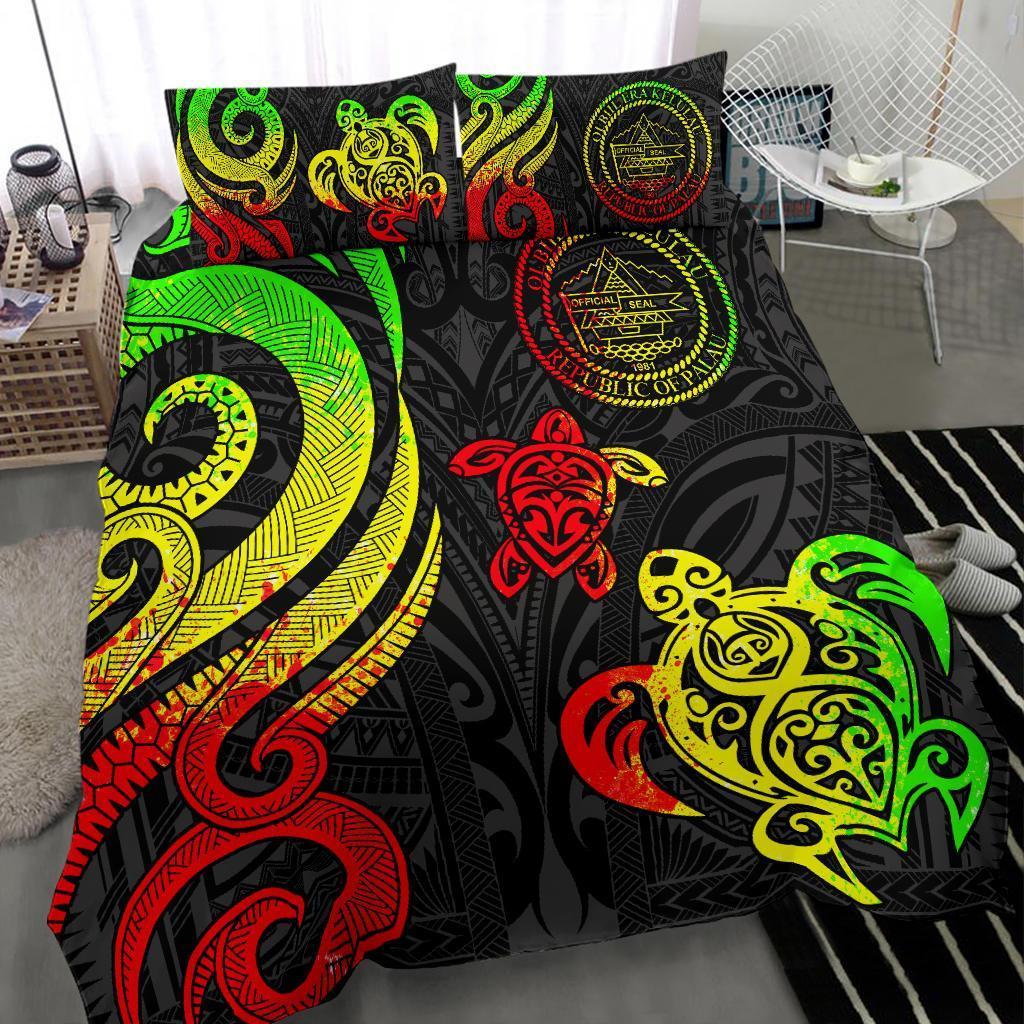 Palau Bedding Set - Reggae Tentacle Turtle - Vibe Hoodie Shop