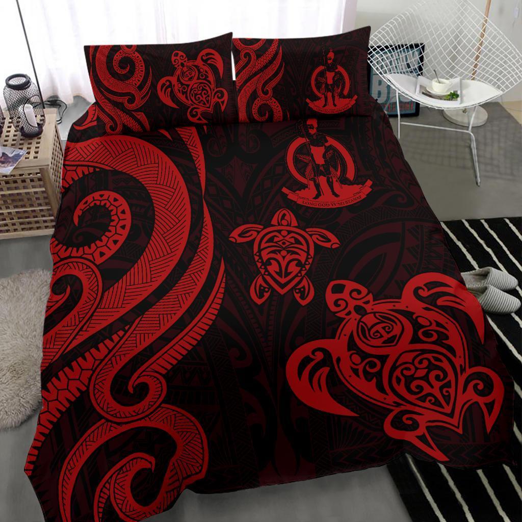 Vanuatu Bedding Set - Red Tentacle Turtle - Vibe Hoodie Shop