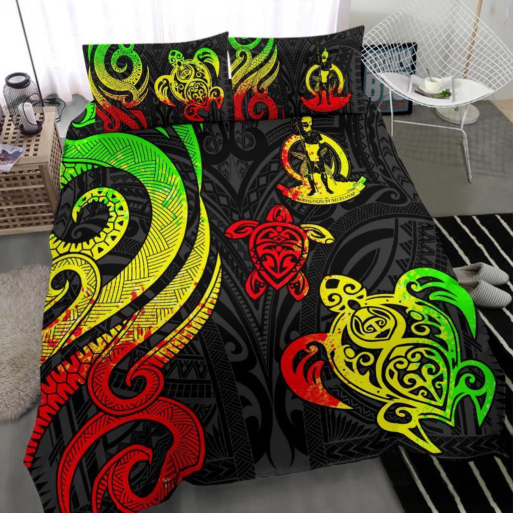Vanuatu Bedding Set - Reggae Tentacle Turtle - Vibe Hoodie Shop