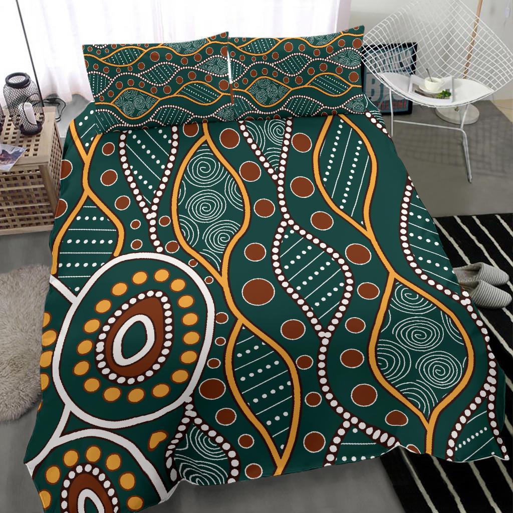 Aboriginal Bedding Set - Indigenous Patterns Ver09 - Vibe Hoodie Shop