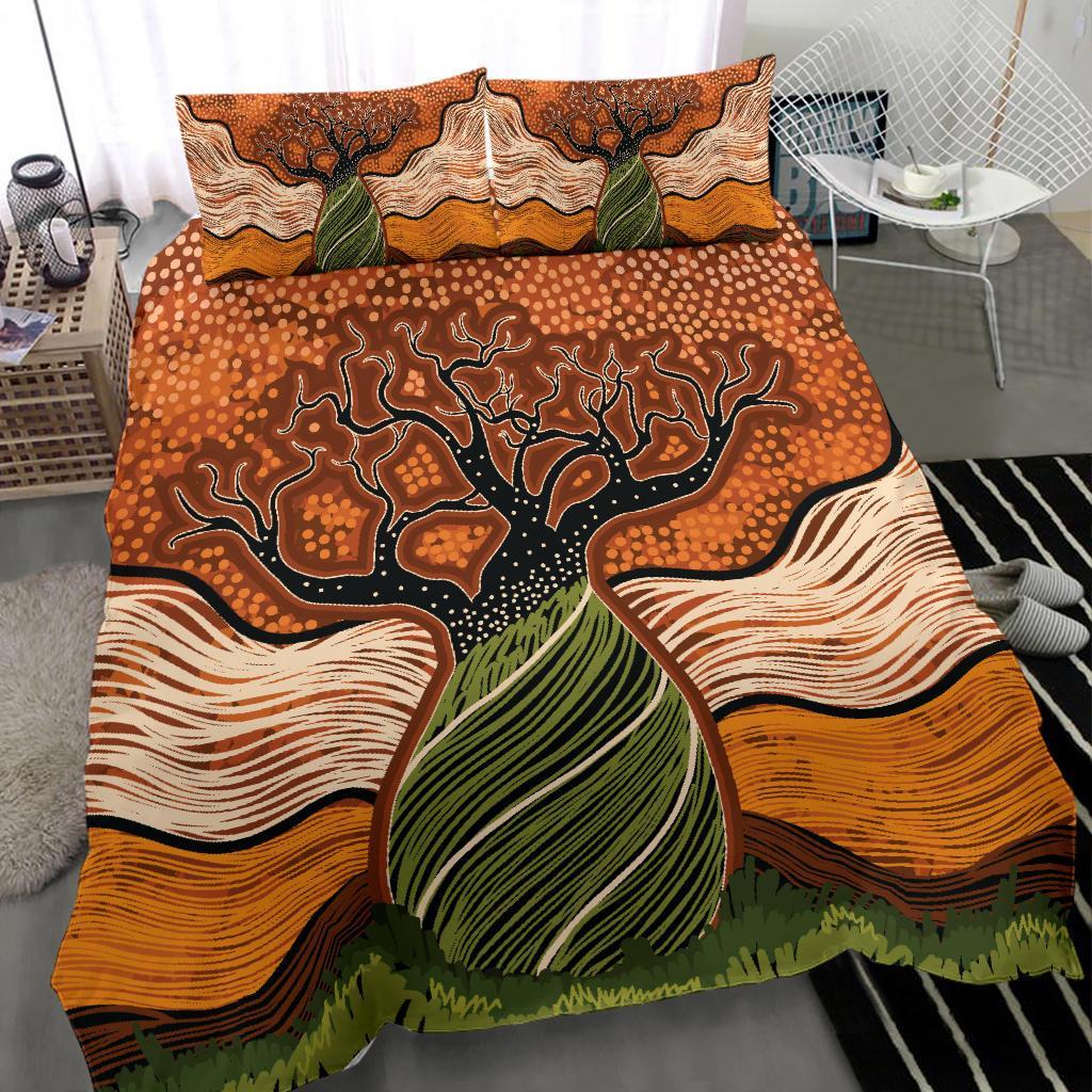 Aboriginal Bedding Set - Indigenous Tree - Vibe Hoodie Shop