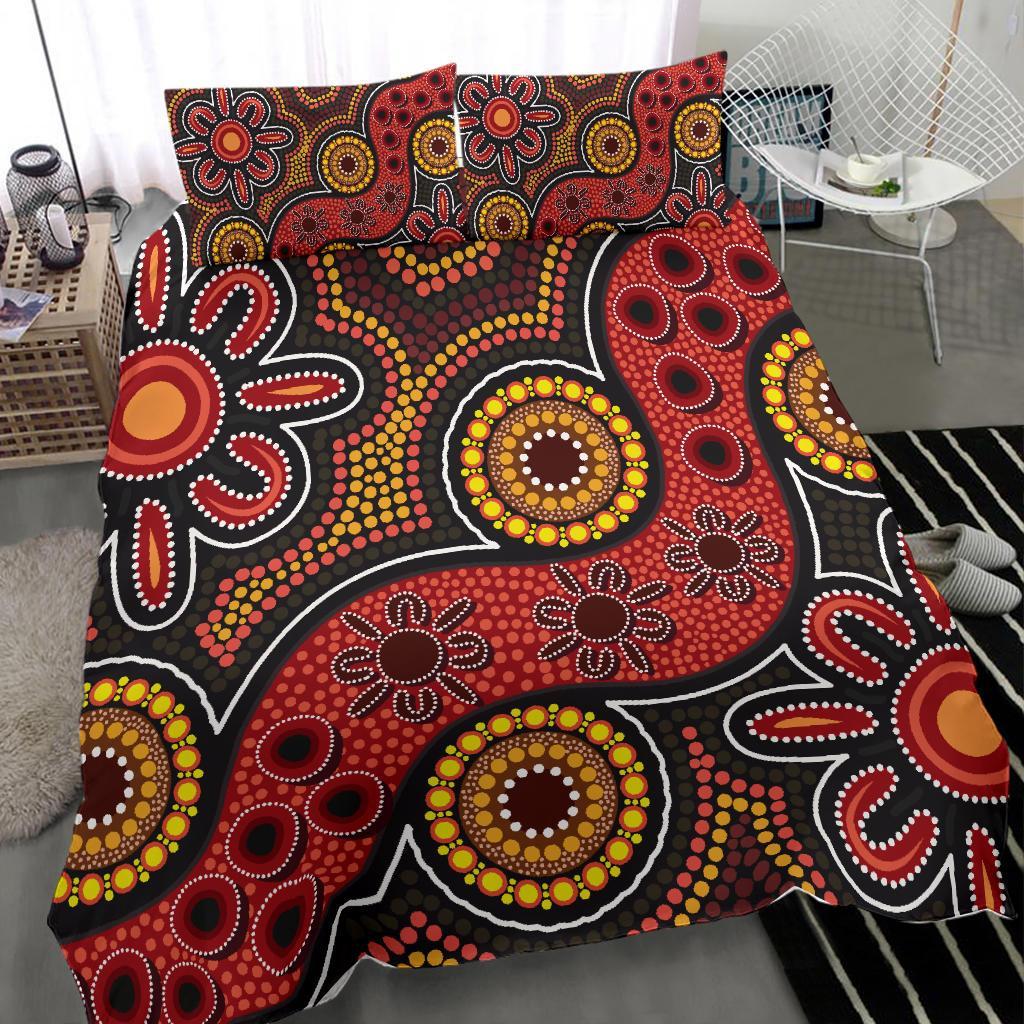 Aboriginal Bedding Set - Indigenous Patterns Ver11 - Vibe Hoodie Shop