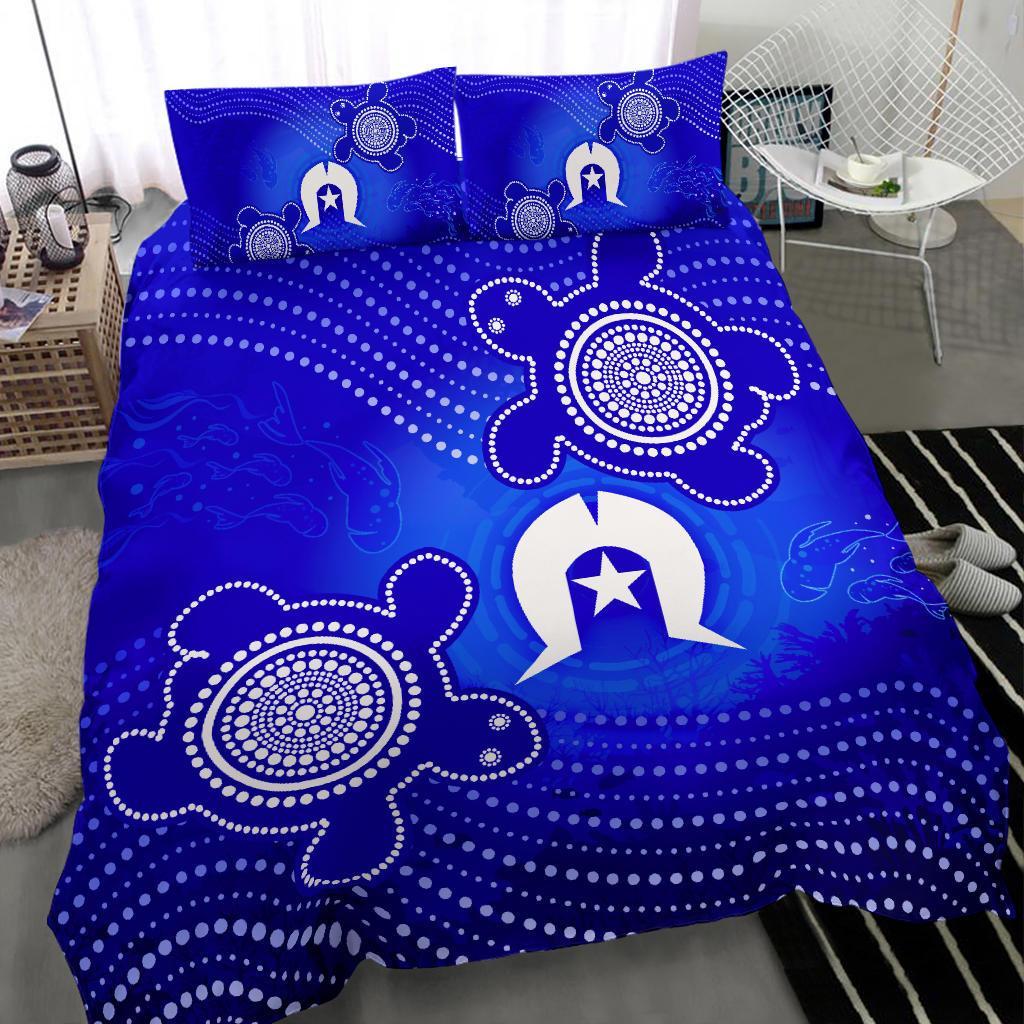 Torres Strait Islanders Bedding Set - Torres Symbol With Turtle - Vibe Hoodie Shop