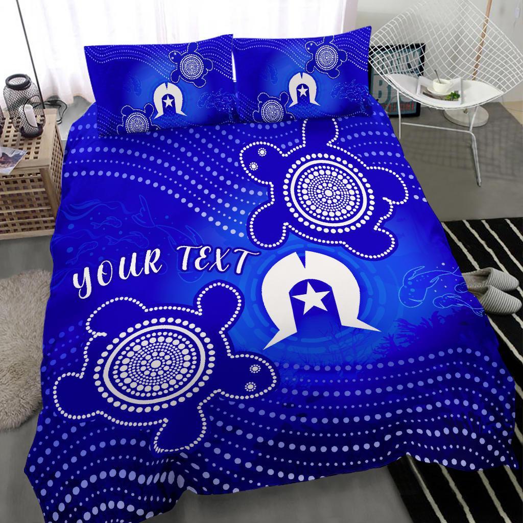 Custom Torres Strait Islanders Bedding Set - Torres Symbol With Indigenous Turtle - Vibe Hoodie Shop