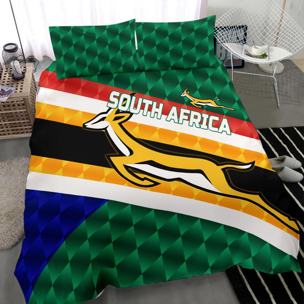 South Africa Bedding Set Springboks Rugby Sporty Style - Vibe Hoodie Shop