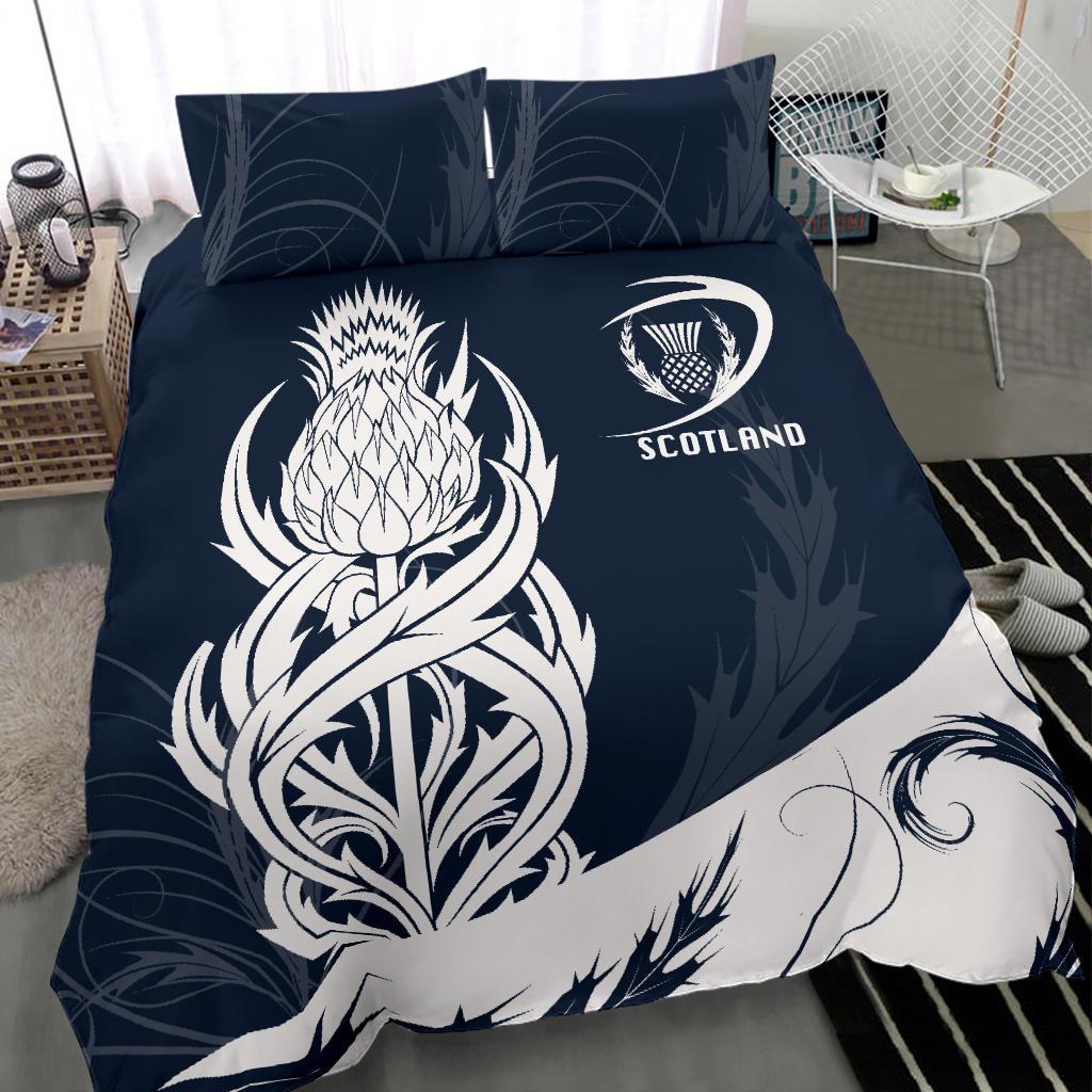 Scottish Rugby Bedding Set Thistle Vibes - Navy - Vibe Hoodie Shop
