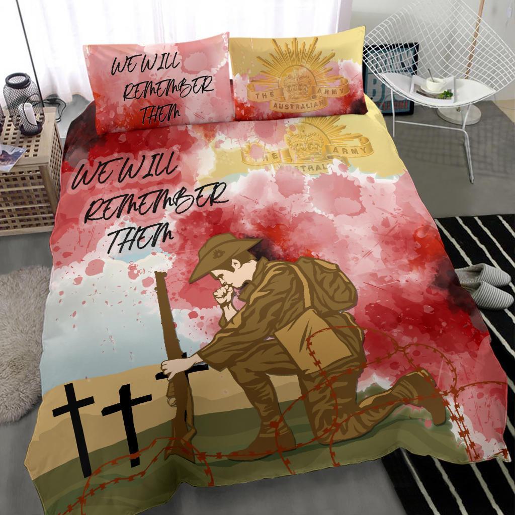 ANZAC Day Bedding Set - We Will Remember Them - Vibe Hoodie Shop