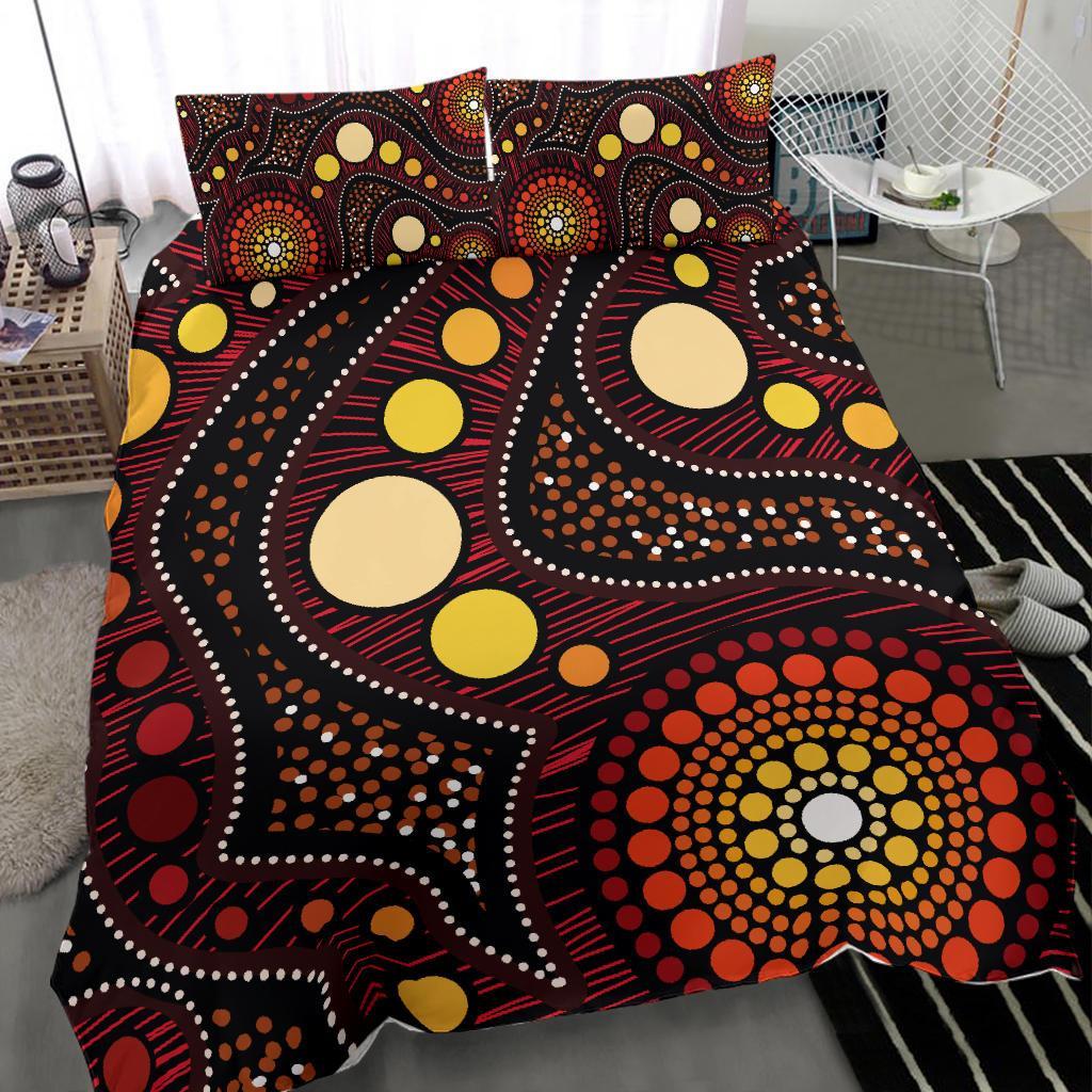 Aboriginal Bedding Set - Aboriginal Art Ver01 - Vibe Hoodie Shop