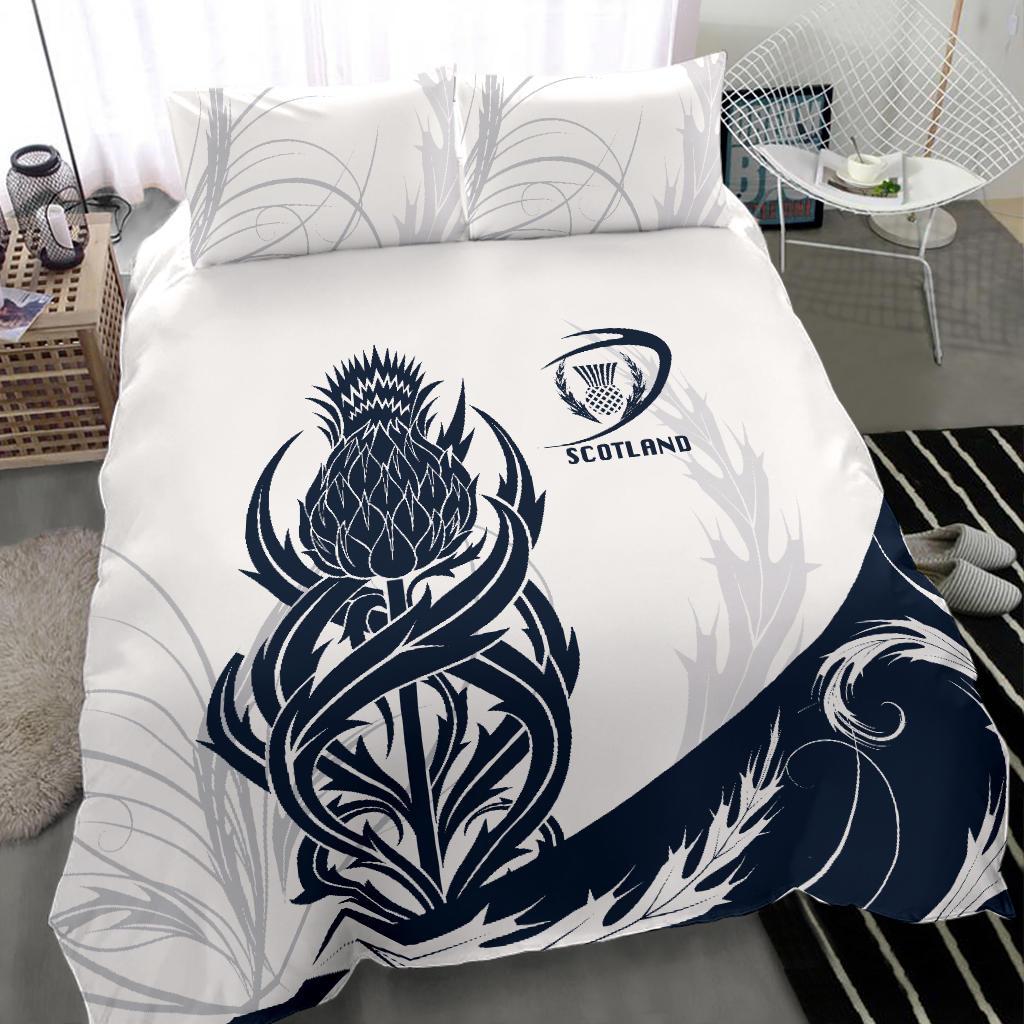 Scottish Rugby Bedding Set Thistle Vibes - White - Vibe Hoodie Shop