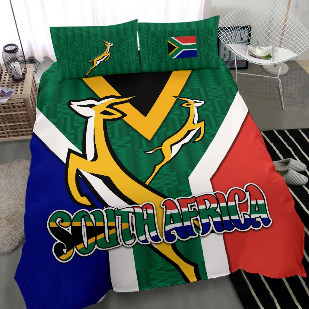 South Africa Bedding Set Springboks Rugby Be Proud - Vibe Hoodie Shop