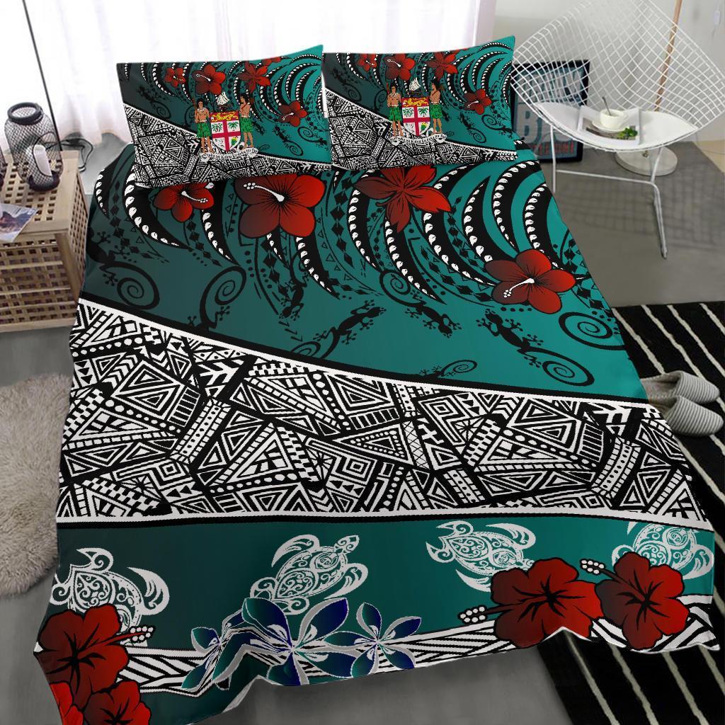 Fiji Bedding Set - Lizard And Turtle Green - Vibe Hoodie Shop