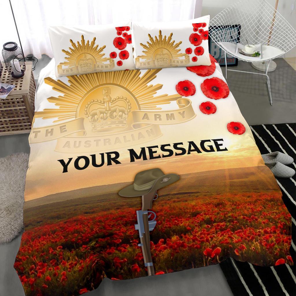 Custom ANZAC Day 2021 Bedding Set - We Will Remember Them - Vibe Hoodie Shop