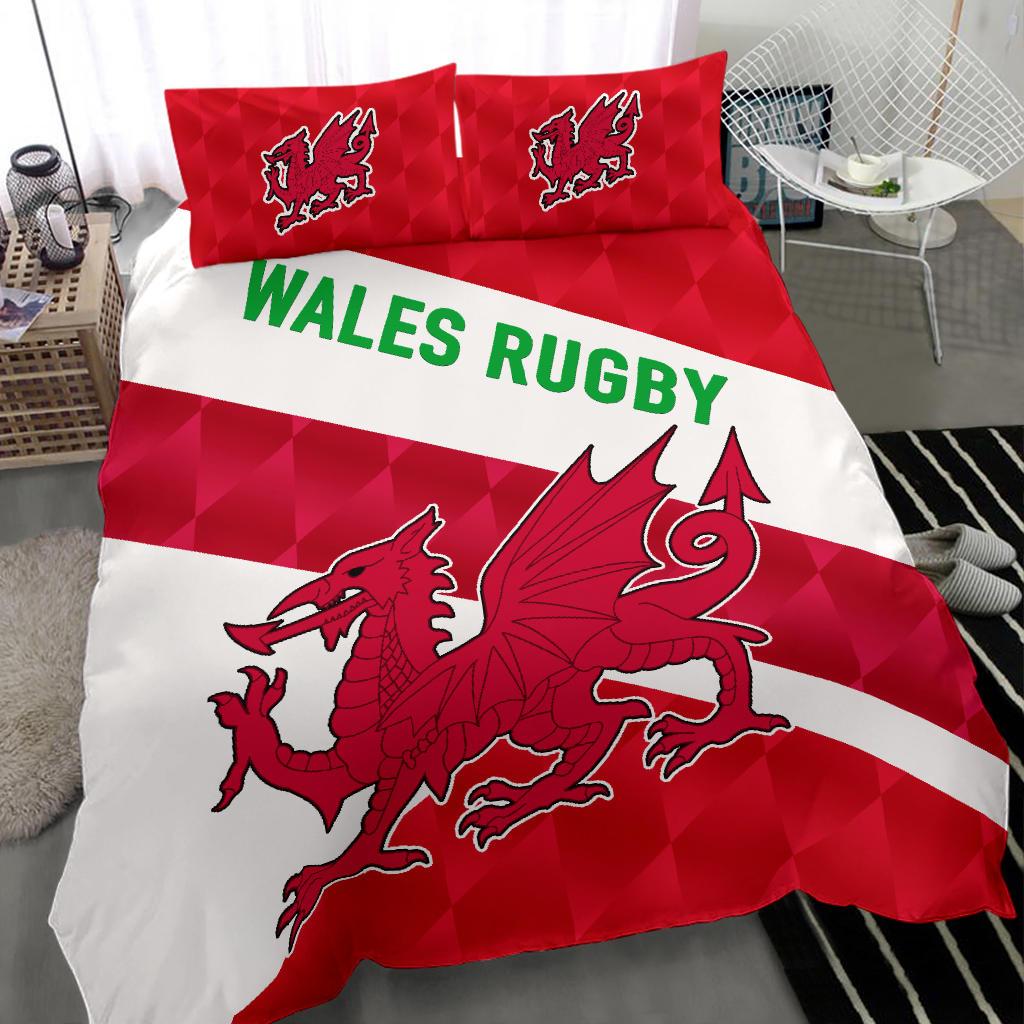 Wales Rugby Bedding Set Sporty Style - Vibe Hoodie Shop