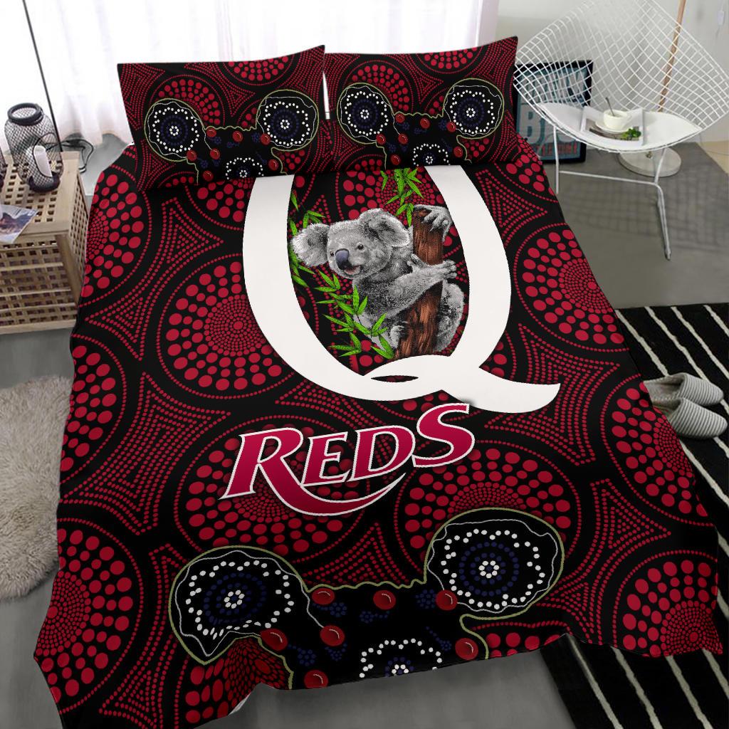 Queensland Bedding Set Reds Rugby - Koala - Vibe Hoodie Shop