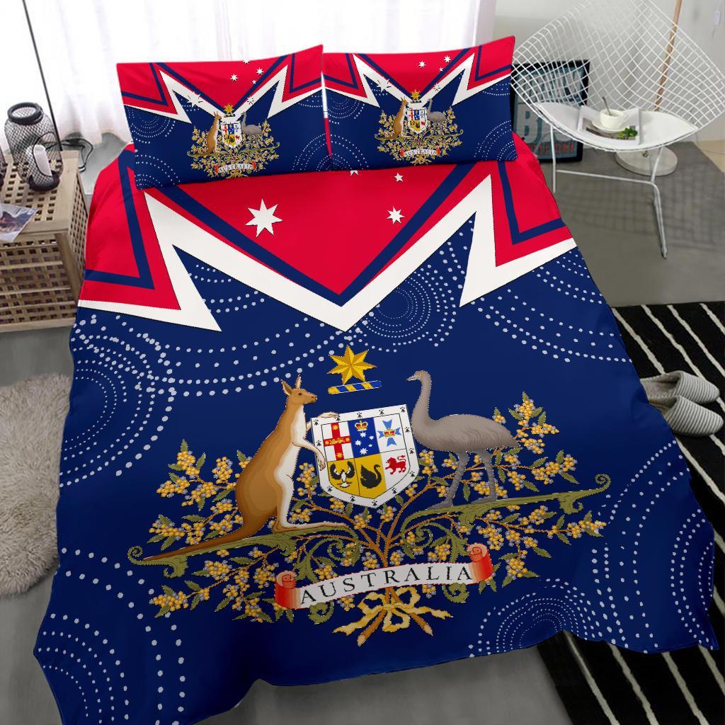 Bedding Set - Australian Coat Of Arms Flag Color - Vibe Hoodie Shop