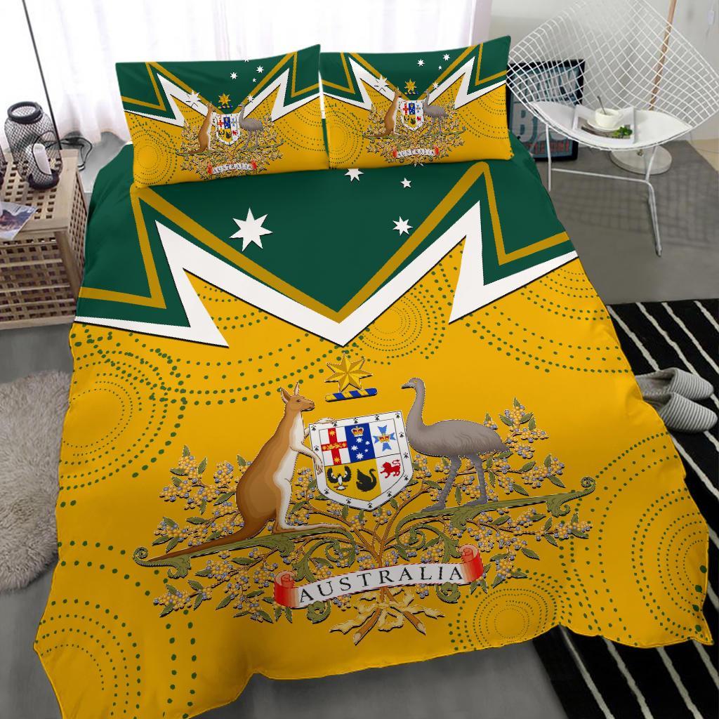 Bedding Set - Australian Coat Of Arms National Color - Vibe Hoodie Shop