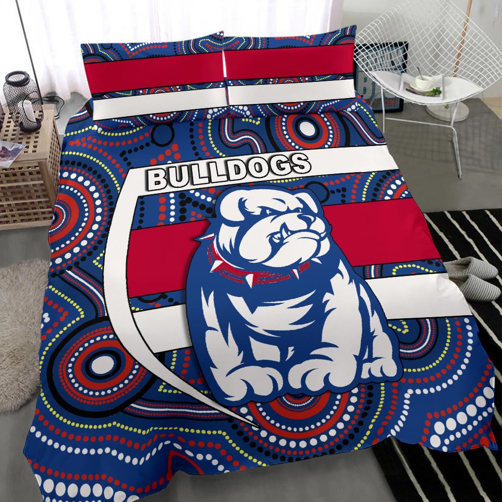Western Football Bulldogs Bedding Set Redamancy Indigenous Australian - Vibe Hoodie Shop