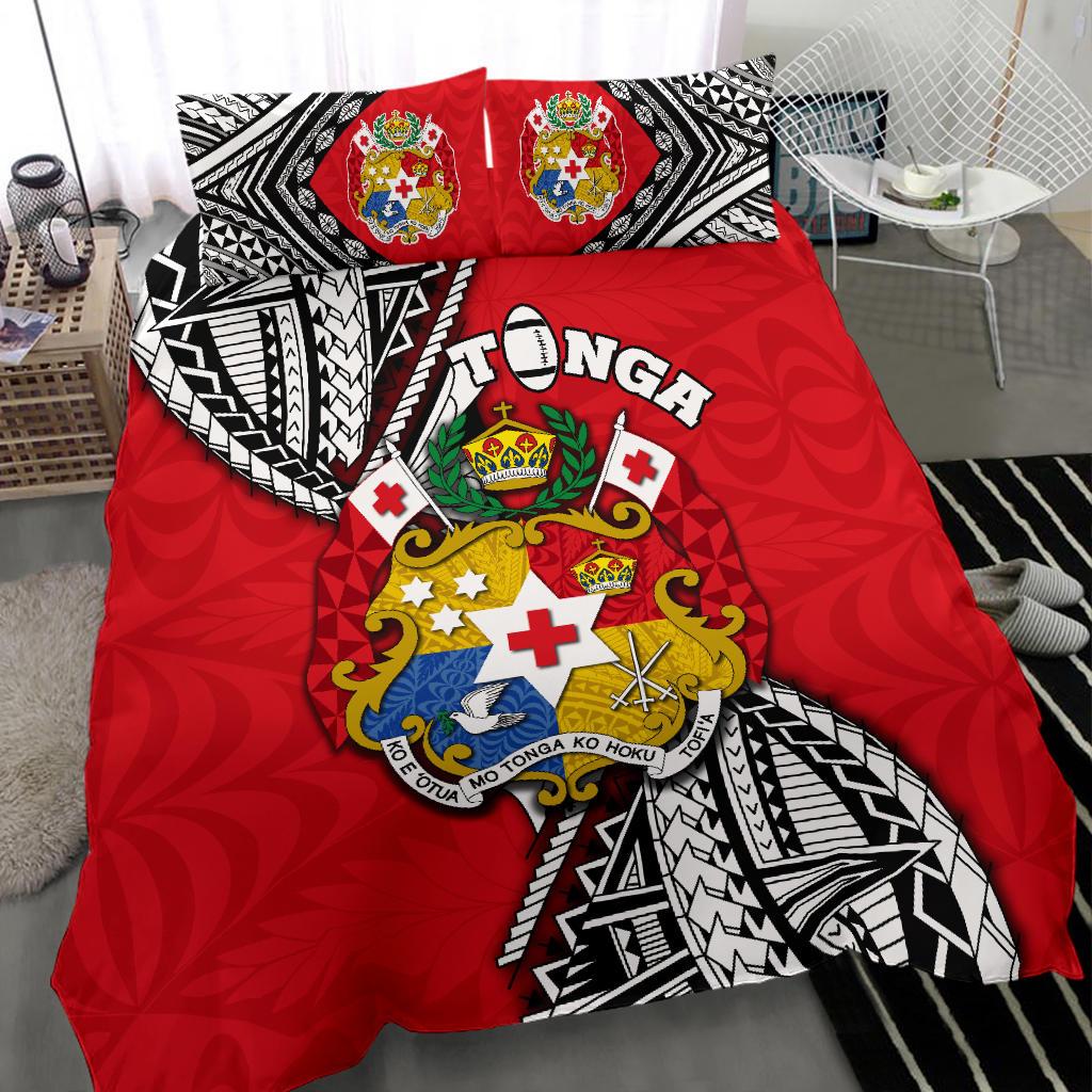 Tonga Rugby Bedding Set Polynesian Style Pinwheel - Vibe Hoodie Shop
