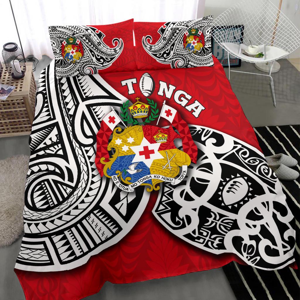 Tonga Rugby Bedding Set Polynesian Style - Vibe Hoodie Shop