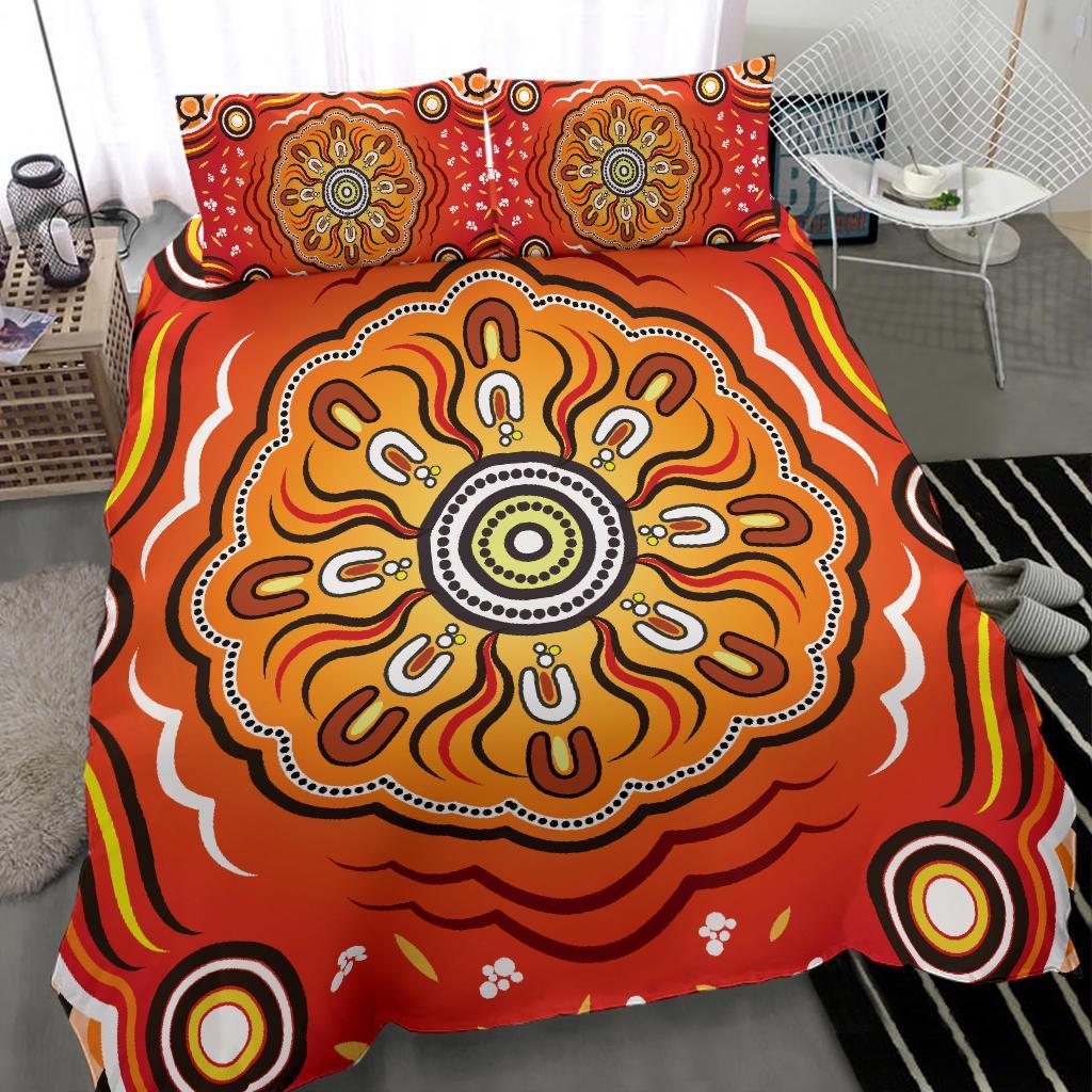 Aboriginal Bedding Set - Indigenous Art Patterns Ver01 - Vibe Hoodie Shop