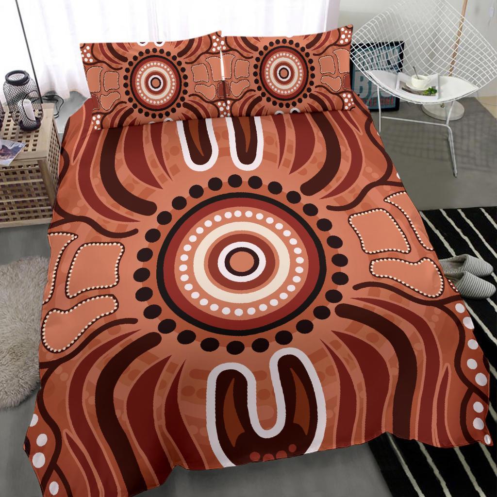 Aboriginal Bedding Set - Indigenous Art Patterns Ver02 - Vibe Hoodie Shop