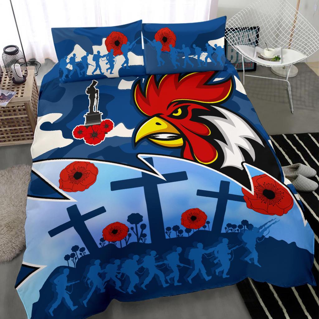 Roosters ANZAC Day Bedding Set Military - Blue - Vibe Hoodie Shop