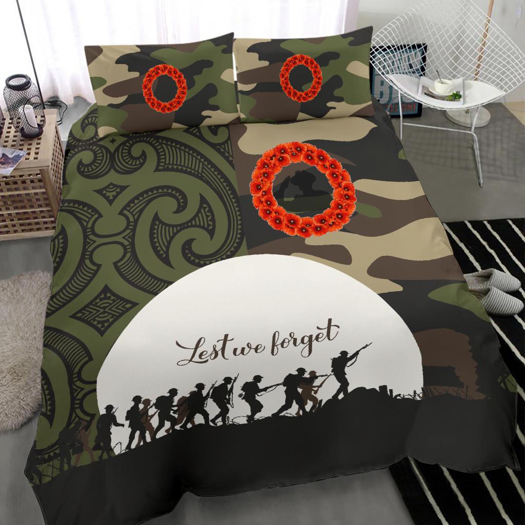 ANZAC Maori Bedding Set Lest For Get - Vibe Hoodie Shop