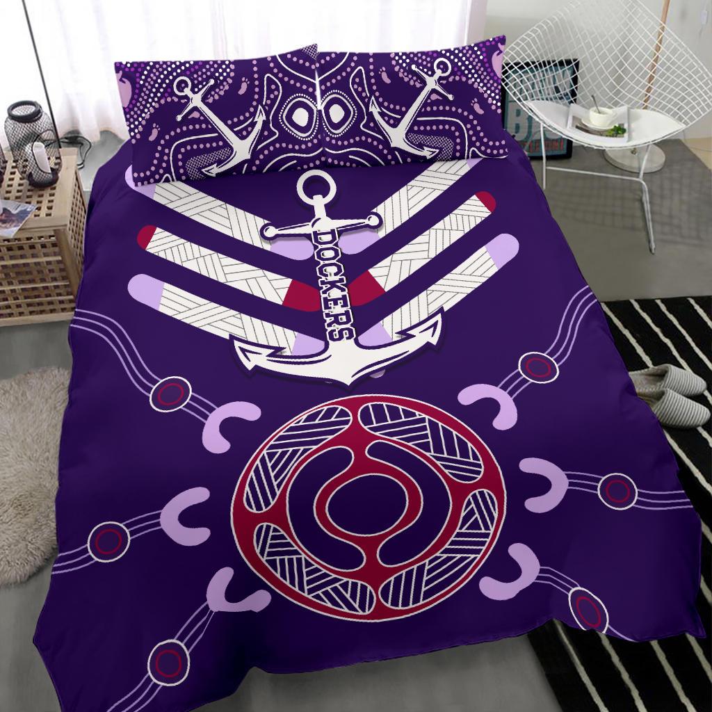 Dockers Bedding Set Indigenous Fremantle - Vibe Hoodie Shop