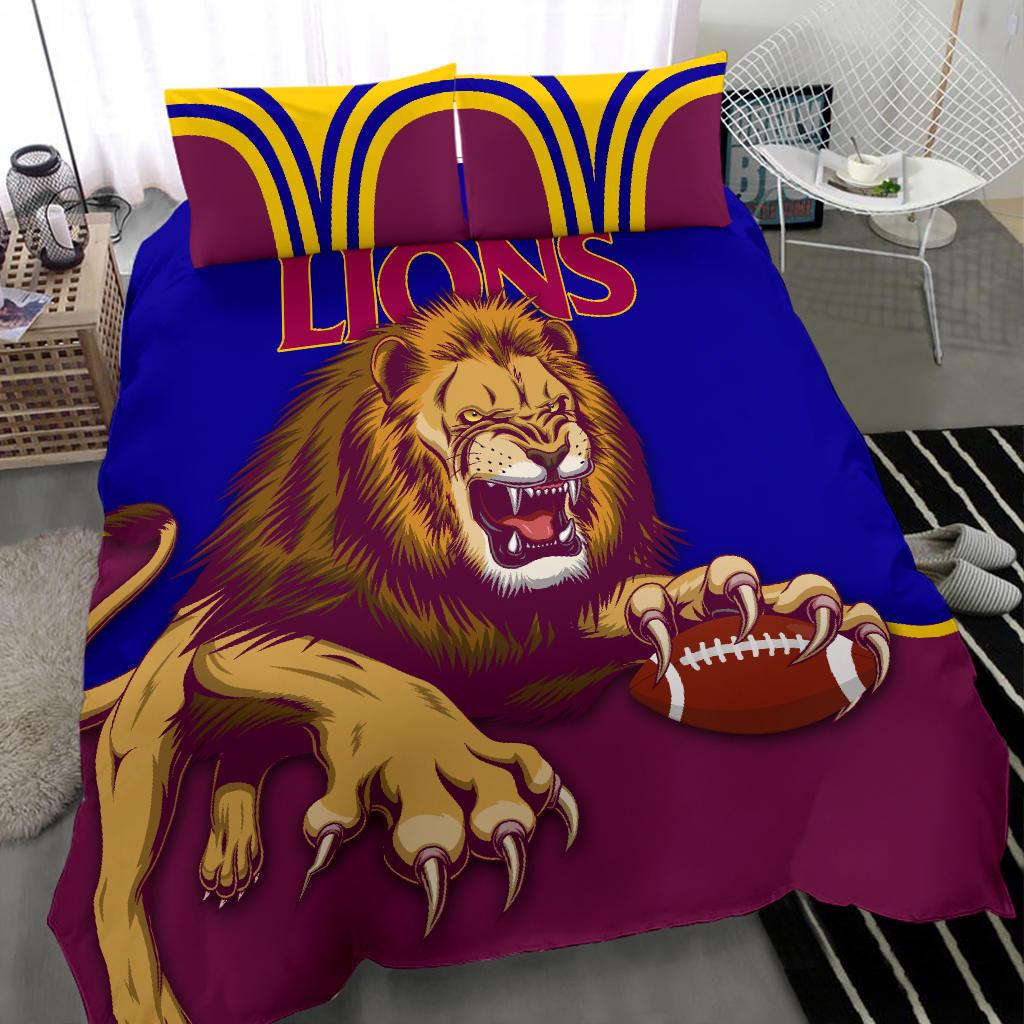 Brisbane Bedding Set Lions Three Stripes - Vibe Hoodie Shop