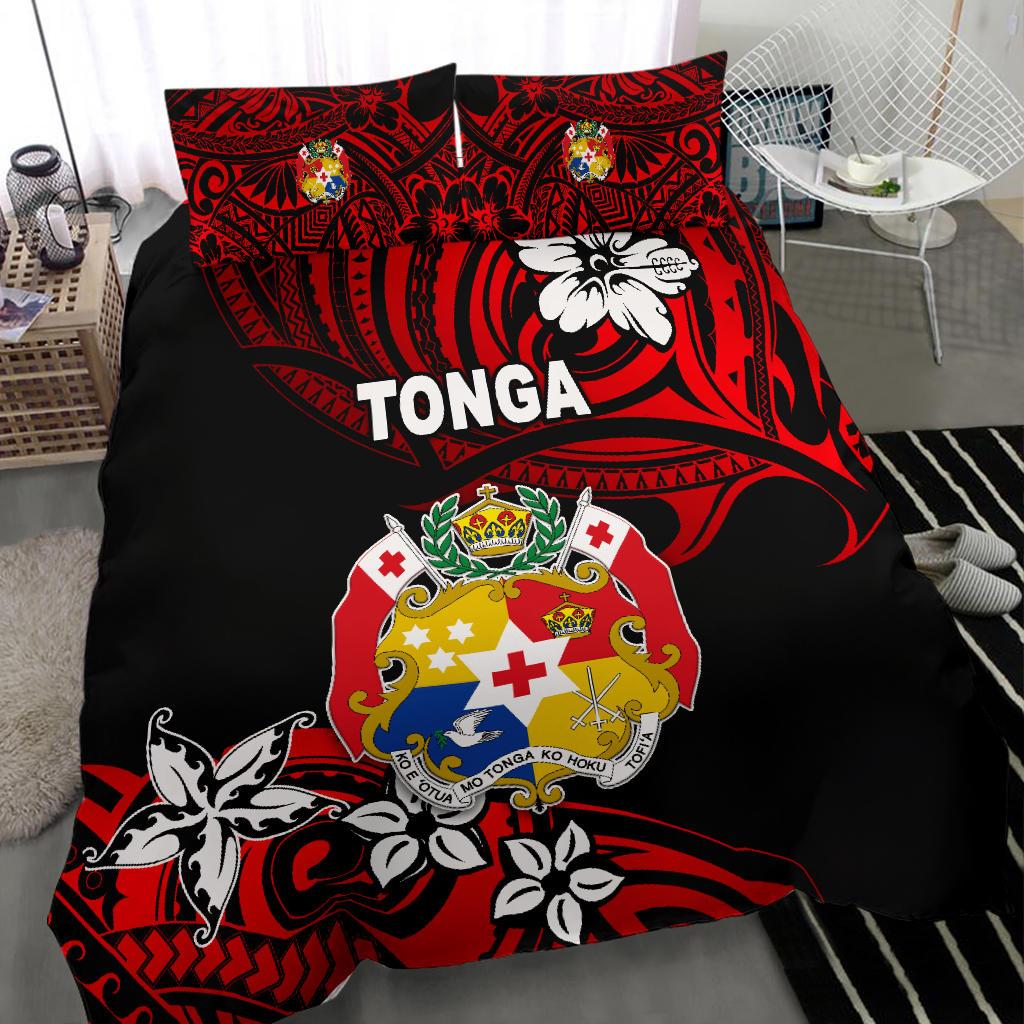Mate Ma'a Tonga Rugby Bedding Set Polynesian Unique Vibes - Red - Vibe Hoodie Shop