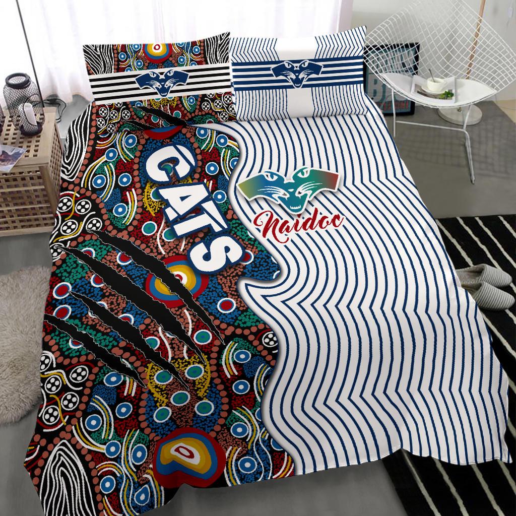 Geelong NAIDOC Week Bedding Set Cats Indigenous Version Special - Vibe Hoodie Shop