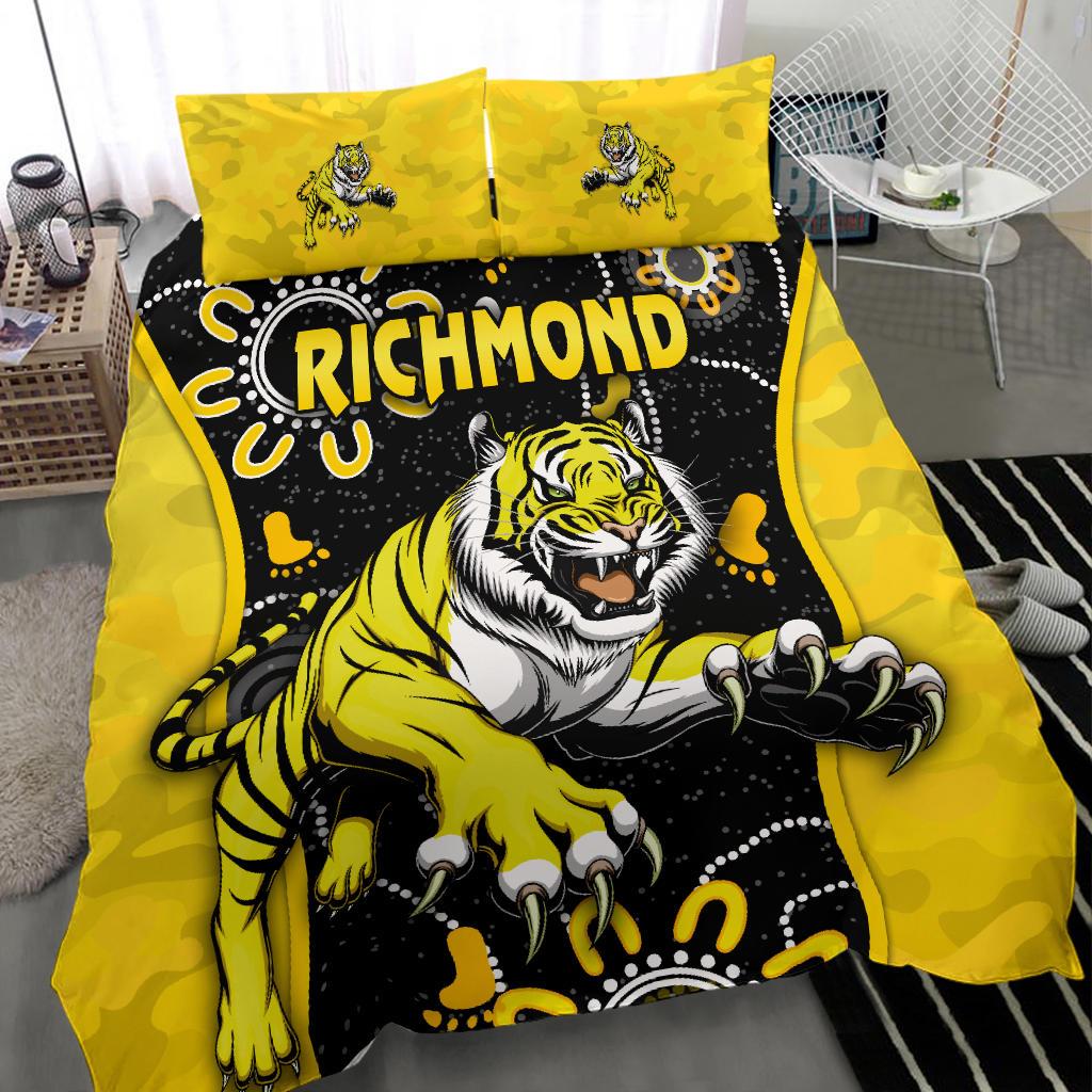Richmond Football Bedding Set Tigers ANZAC Day Unique Indigenous - Vibe Hoodie Shop