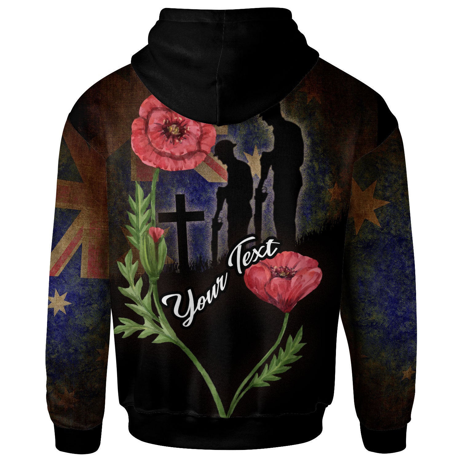 Australia Anzac Day Hoodie - Custom Lest We Forget With Poppies Flowers Watercolor Style Hoodie - Vibe Hoodie Shop