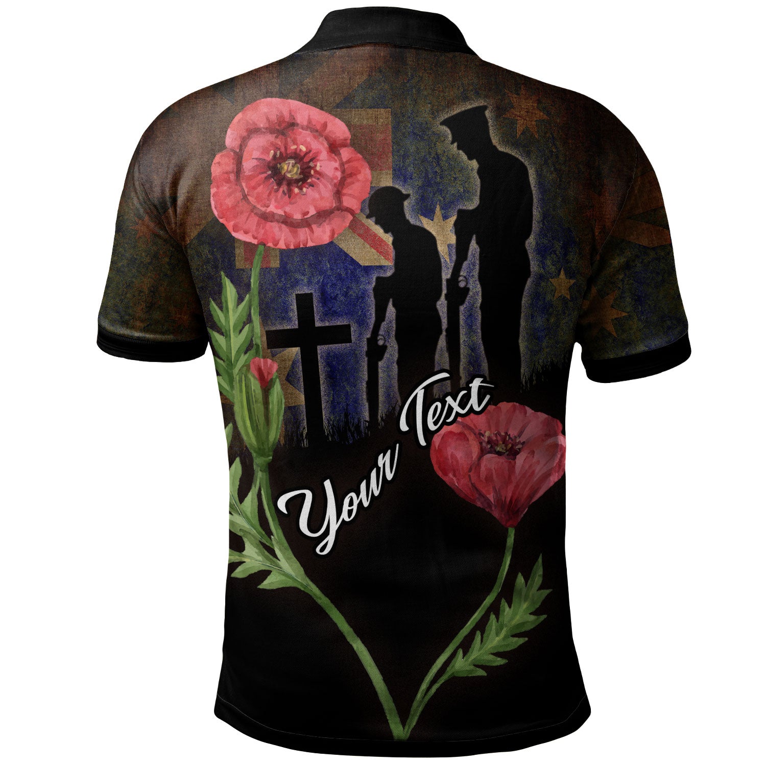 Australia Anzac Day Polo Shirt - Custom Lest We Forget With Poppies Flowers Watercolor Style Polo Shirt - Vibe Hoodie Shop