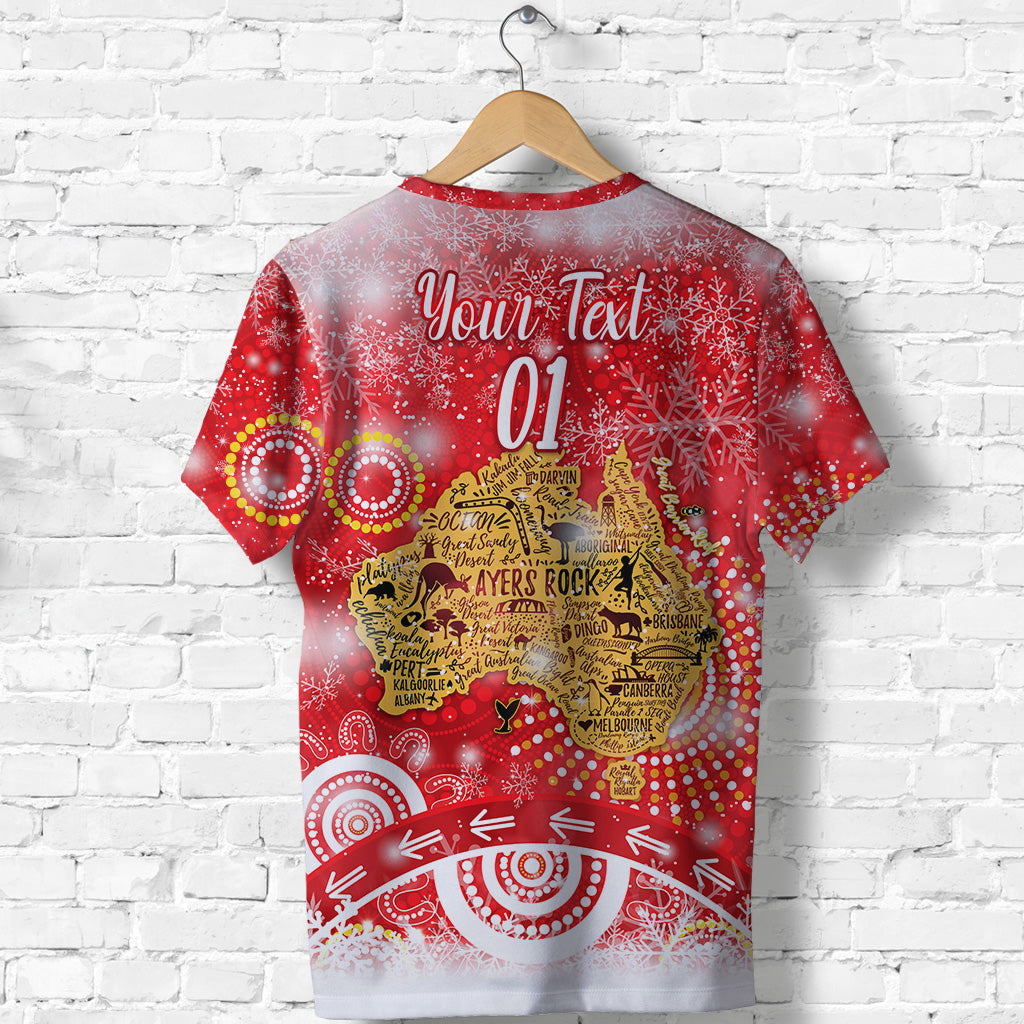 (Custom Personalised) Australia Map Christmas T shirt Original Style - Red - Vibe Hoodie Shop