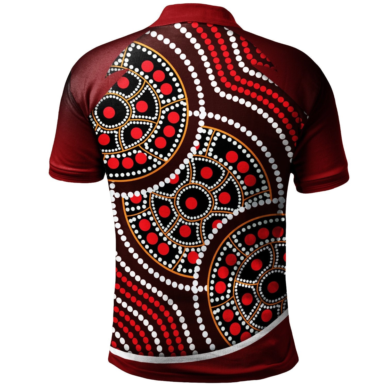 Aboriginal Polo Shirt - Aboriginal Tortoiseshell Dot Panting - Vibe Hoodie Shop