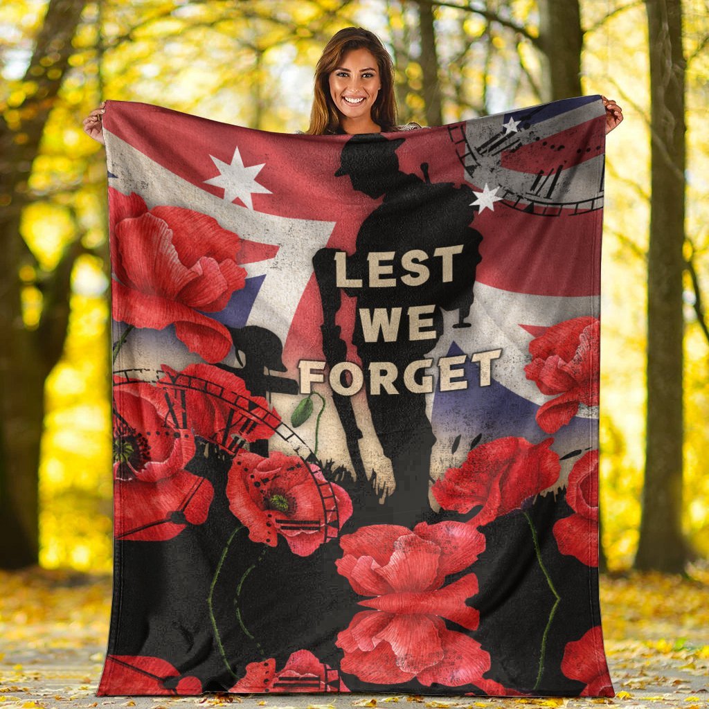 Vibe Hoodie ANZAC Blanket - Australian Soldier ANZAC Lest We Forget - AUS02 - RLT20 - Vibe Hoodie Shop