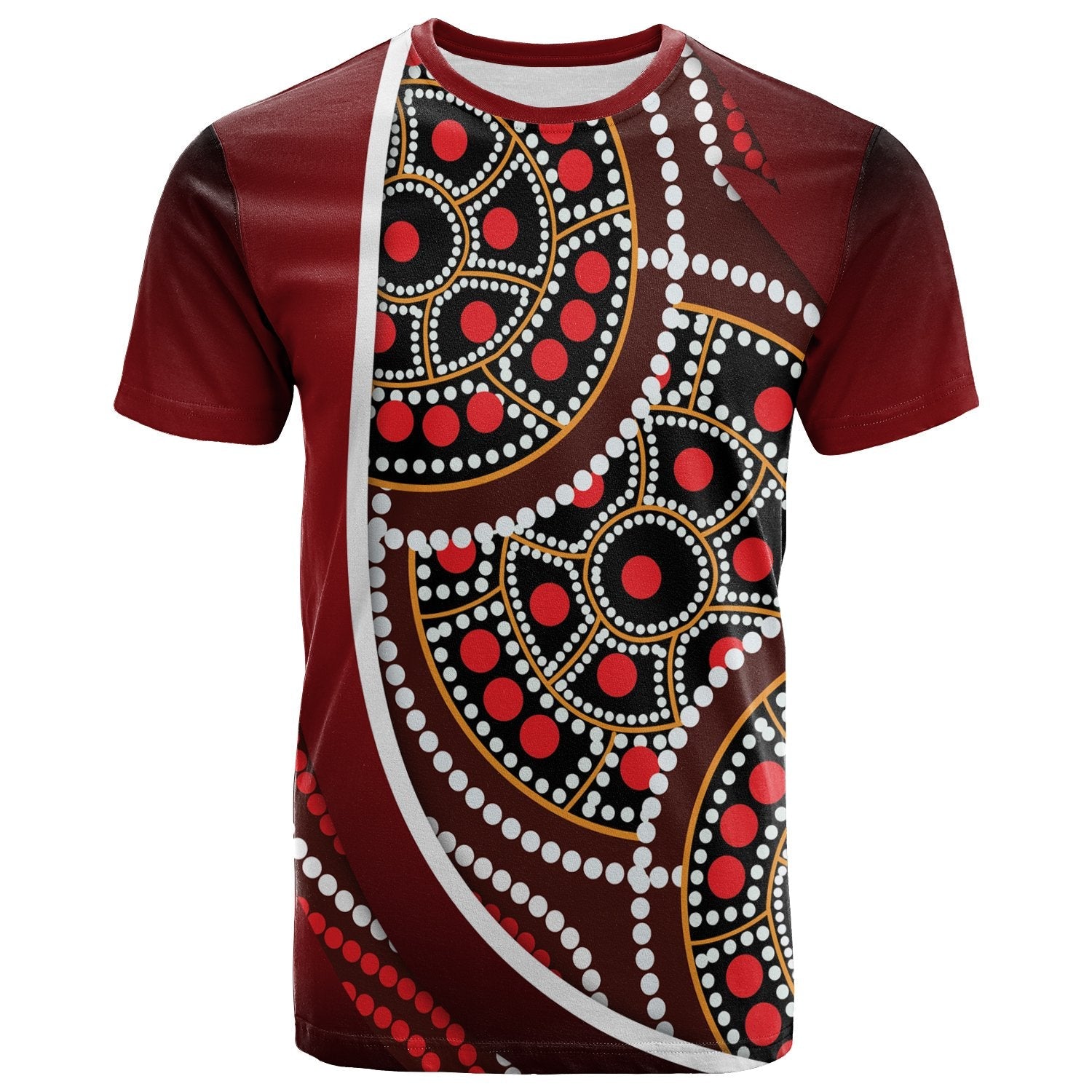 T shirt - Aboriginal Tortoiseshell Dot Panting - Vibe Hoodie Shop