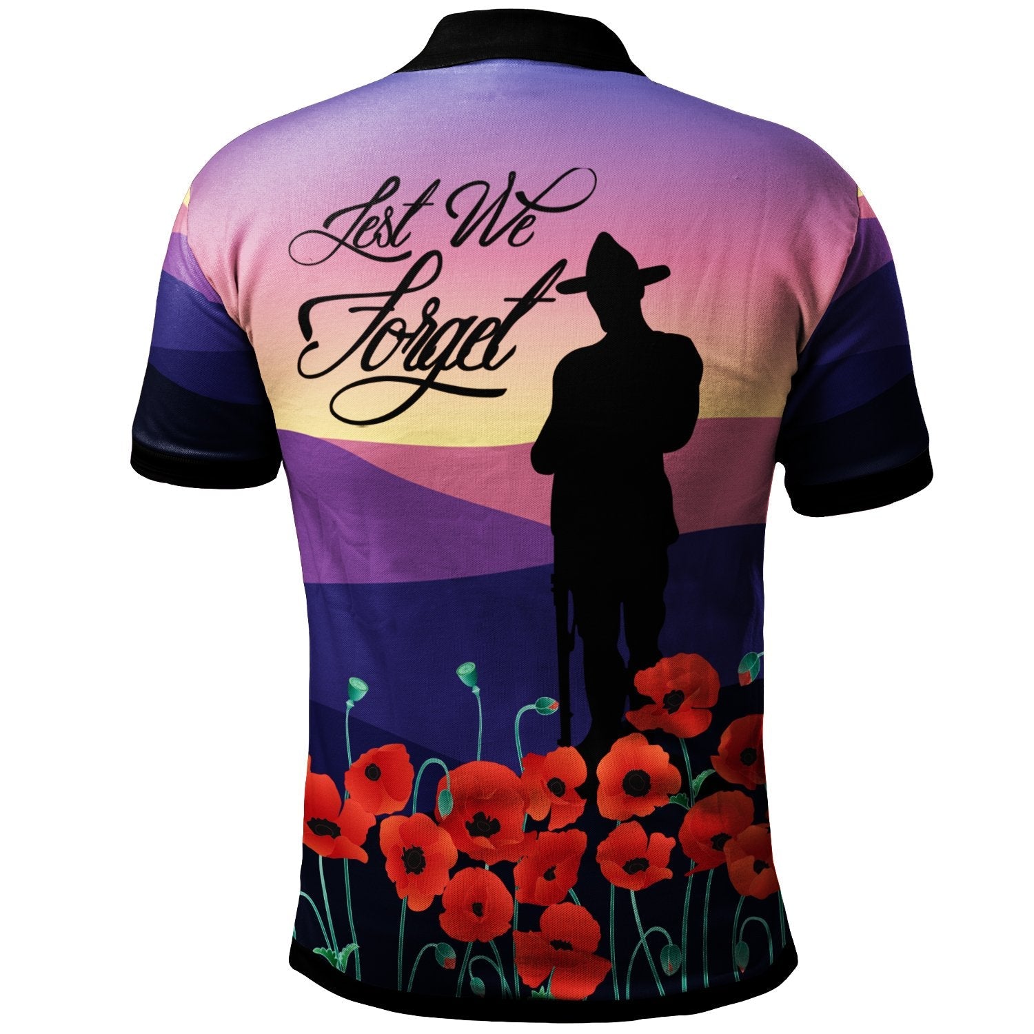 Polo Shirt - Lest We Forget - Vibe Hoodie Shop