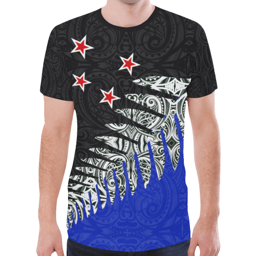 New Zealand Flag Shirt, Maori Tattoo Silver Fern T shirt - Vibe Hoodie Shop