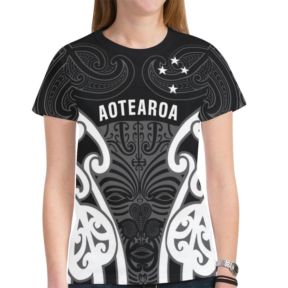 New Zealand Shirt, Aotearoa Maori Moko T shirt - Vibe Hoodie Shop