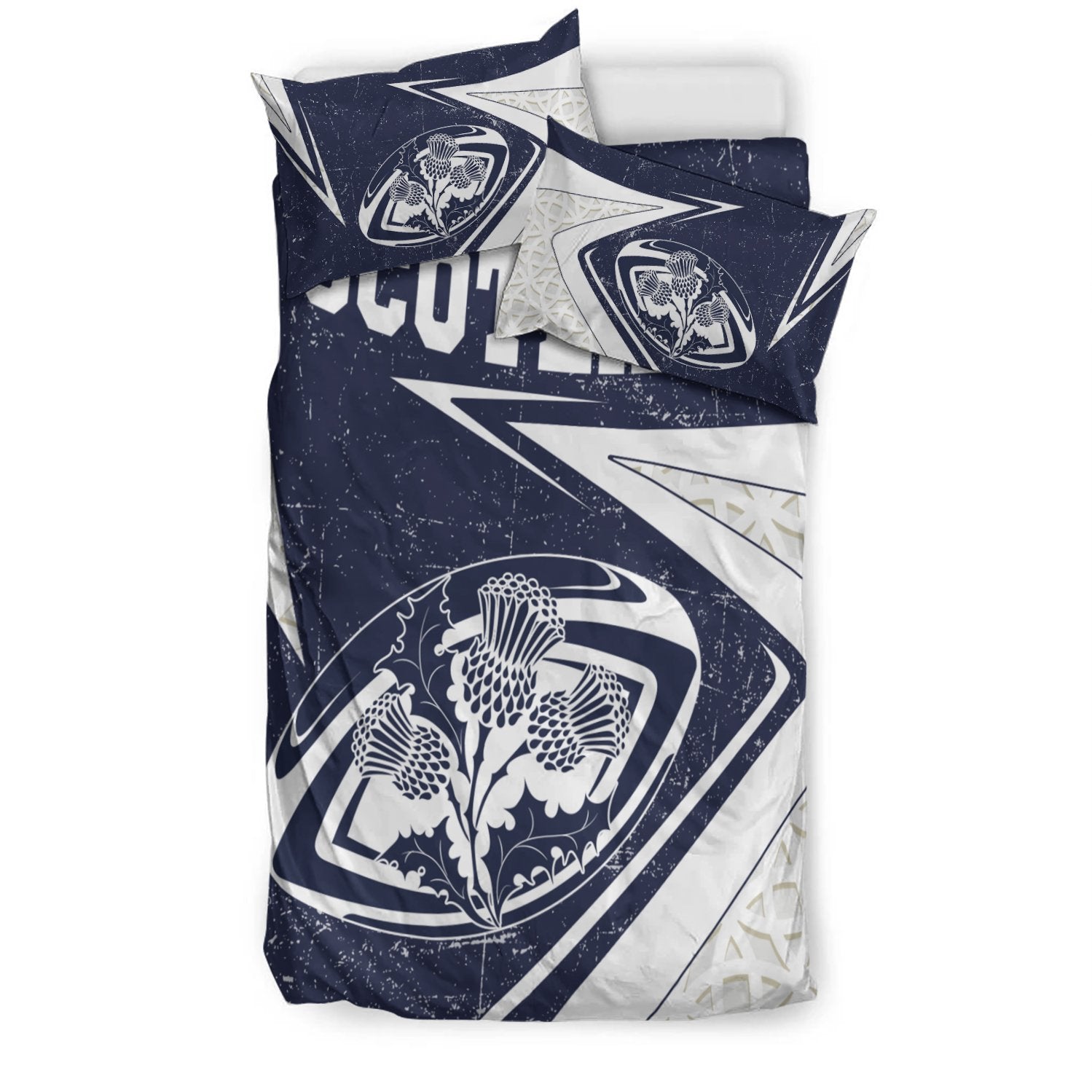 Scotland Rugby Bedding Set - Celtic Scottish Rugby Ball Thistle Ver - Vibe Hoodie Shop