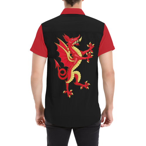 Dragon Wales All Over Print Short Sleeve Shirt - Vibe Hoodie Shop