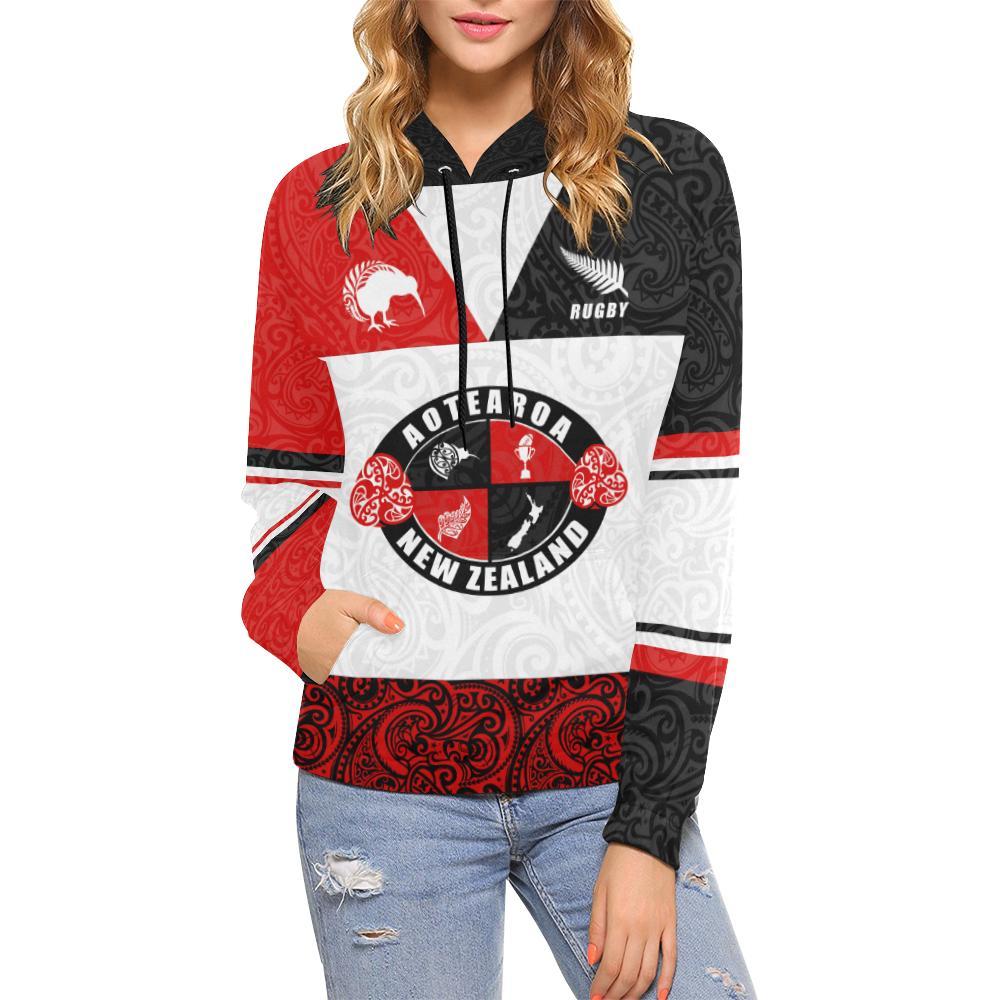 New Zealand Aotearoa Rugby Champion Hoodie - All Over Print - Vibe Hoodie Shop