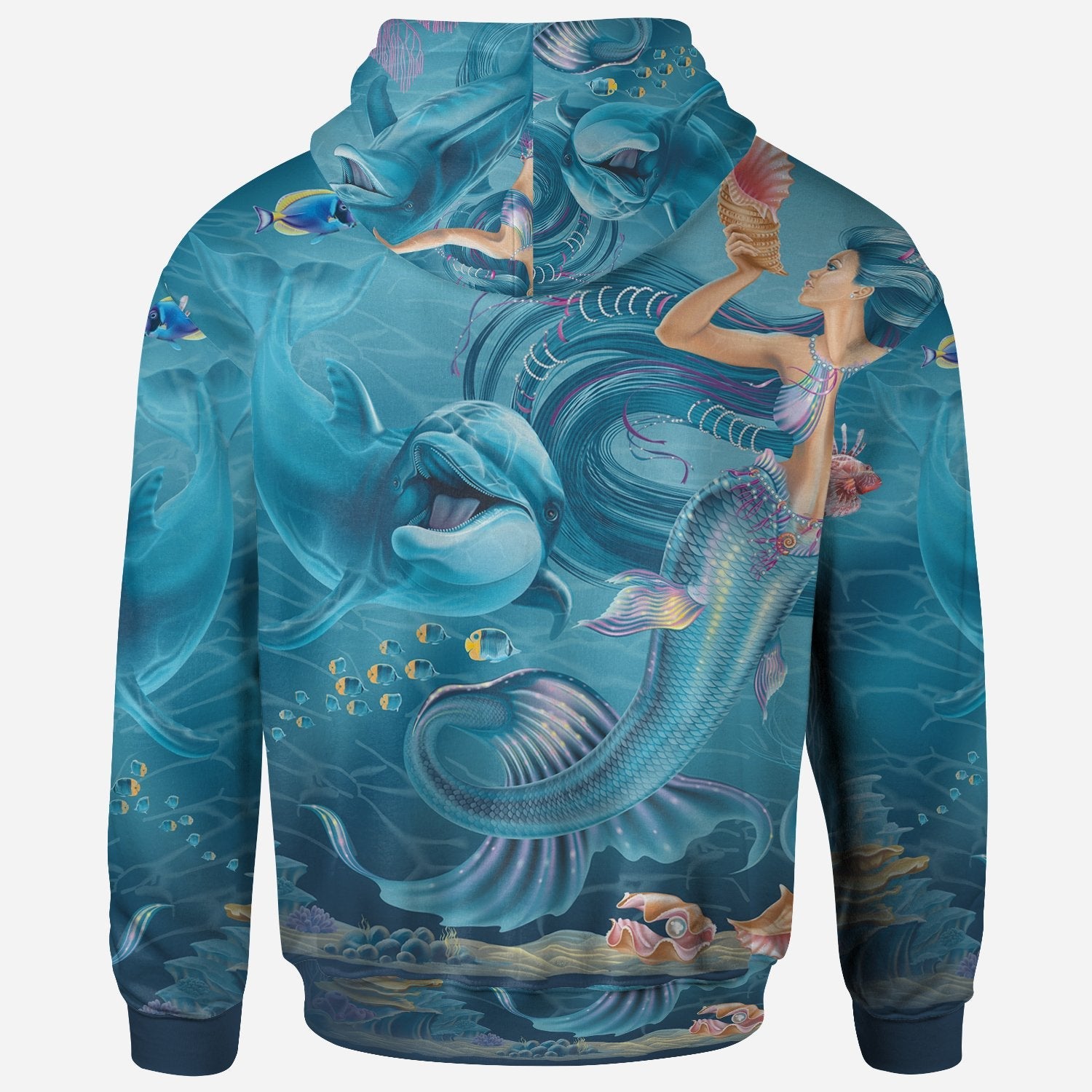 Zip Hoodie - Australia Beautiful Mermaid With Dolphin - Vibe Hoodie Shop