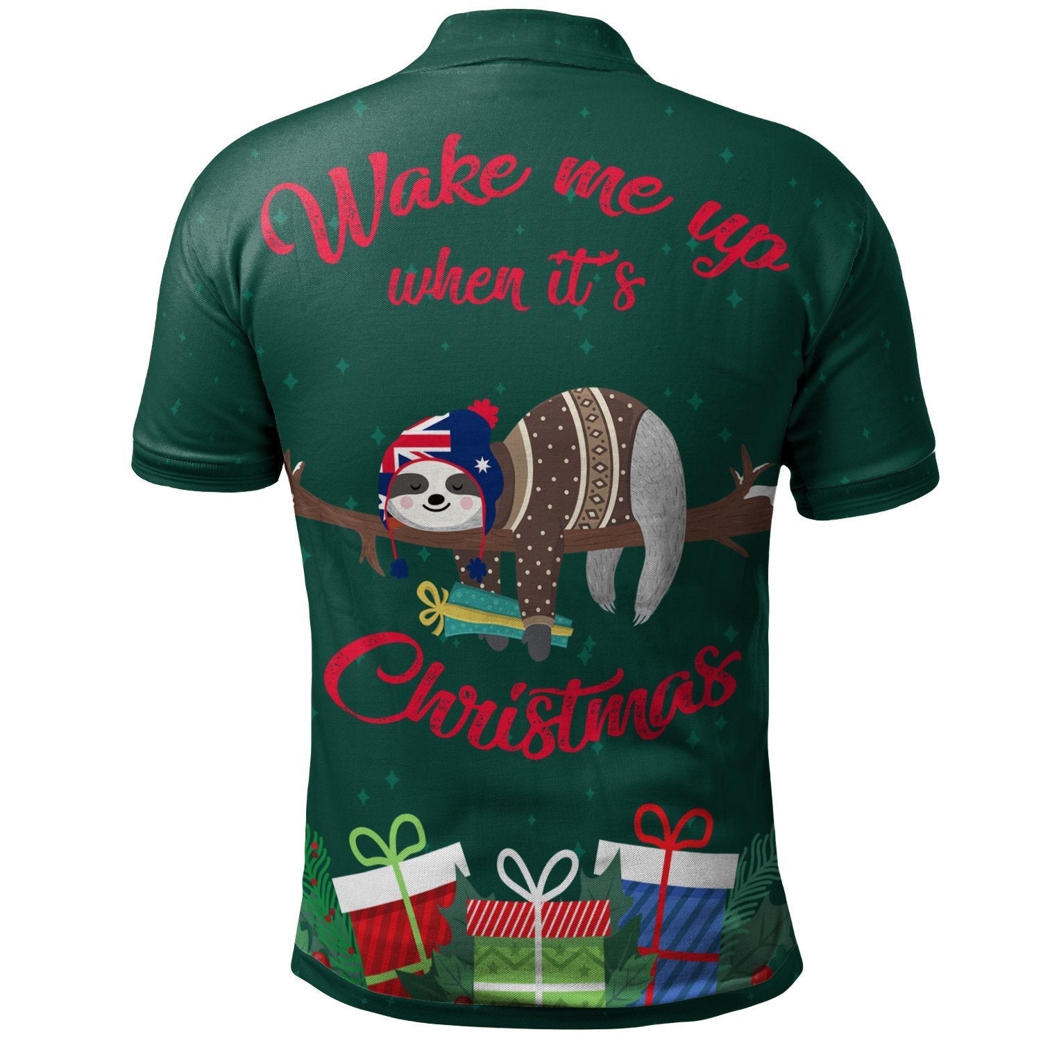 Australia Christmas Polo Shirt Green - Merry Christmas - Vibe Hoodie Shop