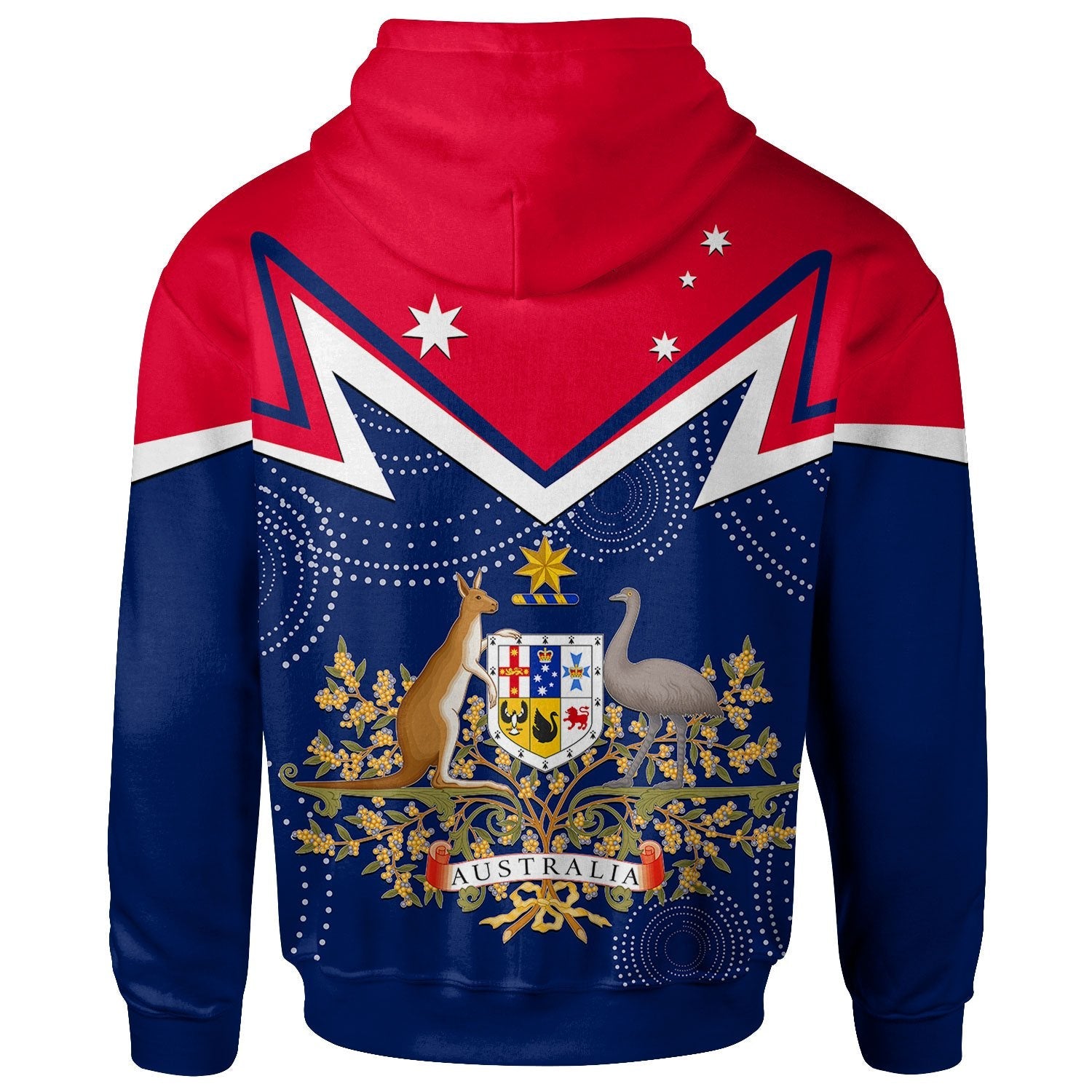 Hoodie - Australian Coat Of Arms Flag Color - Vibe Hoodie Shop