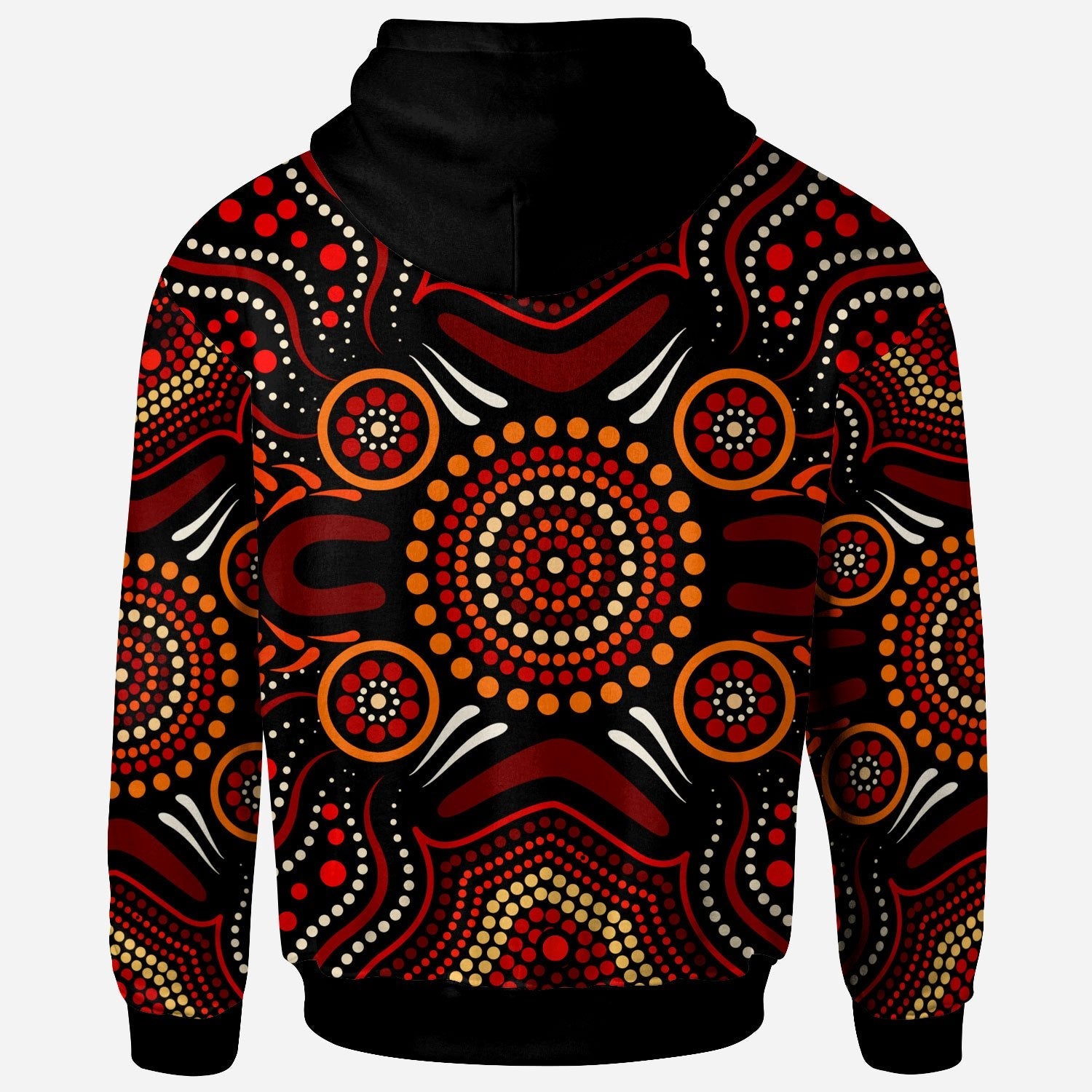 Aboriginal Hoodie - Aboriginal Boomerangs With Dot Painting Pattern - Vibe Hoodie Shop