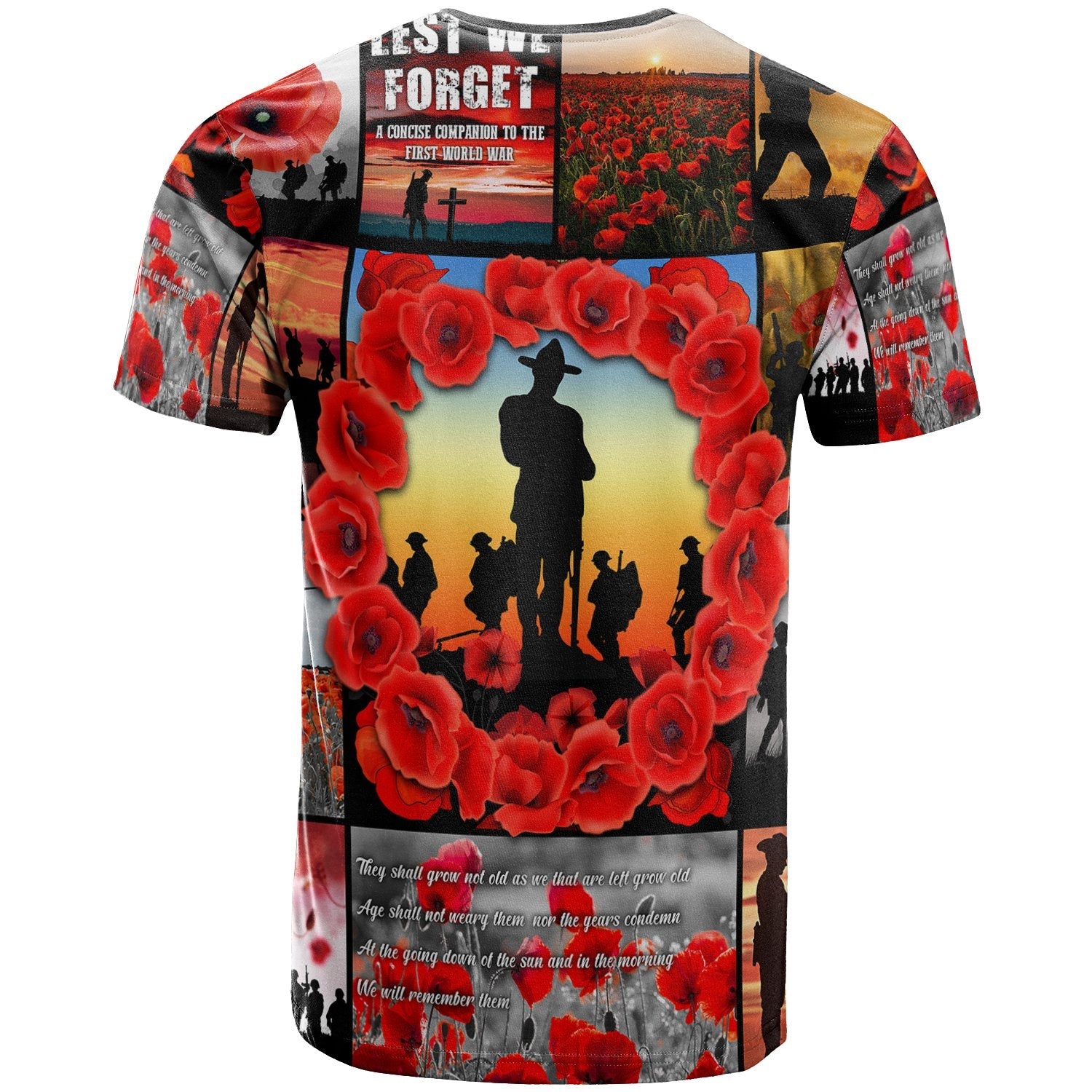 ANZAC T shirt - Always Remember Australia's Soldiers - Vibe Hoodie Shop